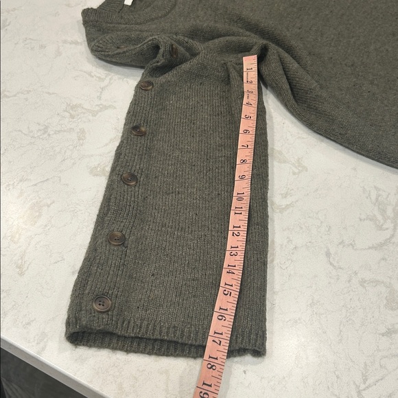 Madewell | Donegal Button Sleeve Wool Blend Sweater Dress Size Large - Picture 14 of 16